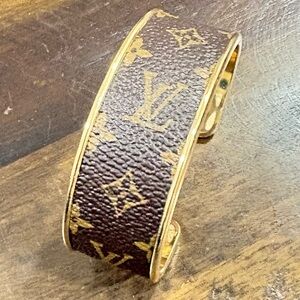 Micro Louis Vuitton Monogram Brown and Gold Bracelet
